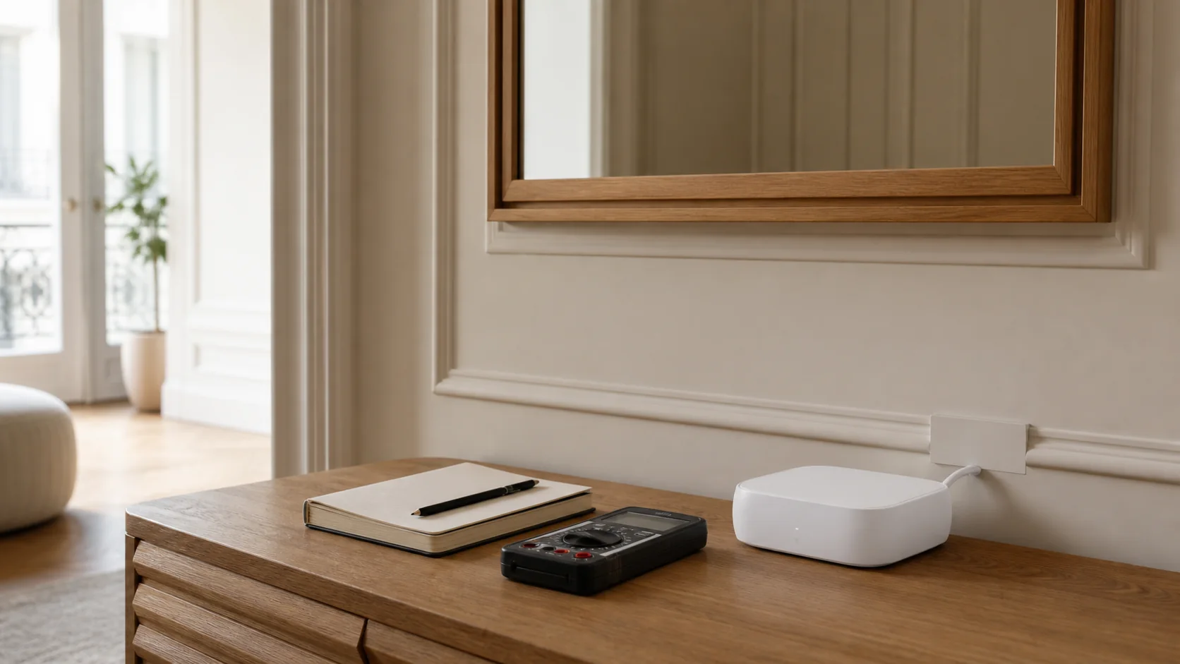 Équipements connectés vérifiés dans un intérieur privé