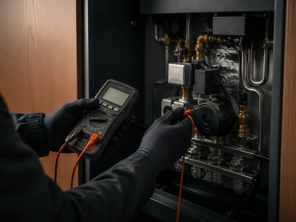 Methodische Prüfung eines Haushaltsgeräts mit einem Multimeter