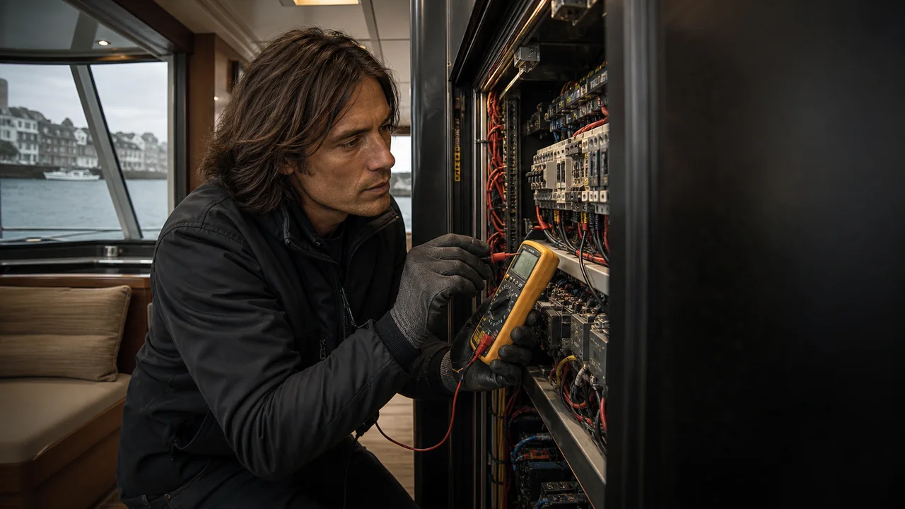 Diagnostic d’un équipement électrique à bord d’un yacht